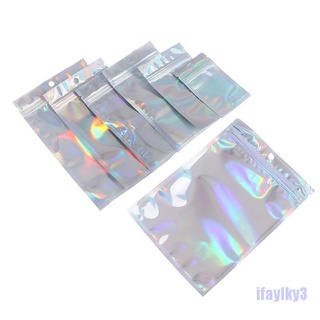 [Ak] 50 bolsas olográficas láser de arco iris de doble cara de papel de aluminio láser bolsas LY3 (1)