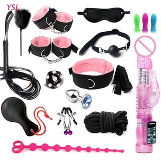 YSL Sex Toys For Woman Men BDSM Bondage Set Under Bed Erotic Restraint Handcuffs & Ankle Cuffs & Eye Mask Adults Games for Couples