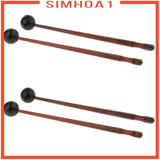 [SIMHOA1] Exquisitos 2 pares de mazos de tambor de lengua palillos de percusión piezas de instrumento