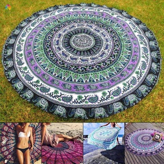 Round Mat Tapestry Beach Mats Picnic Throw Rug Blanket Bohemia Style Mat