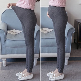 CACTU mujeres moda Slim Leggings Color sólido tela de maternidad mujeres embarazadas acogedor Fitness cintura alta flaco embarazo Yoga pantalones/Multicolor (4)
