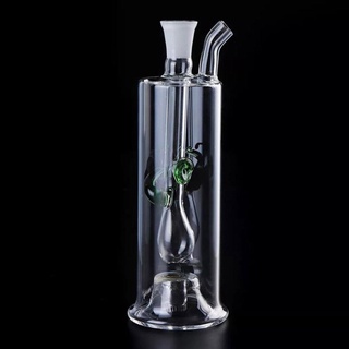 Glass Water Pipe Three-color LED Glass Hookah Bong Straight Glass Pipe Holder (1)