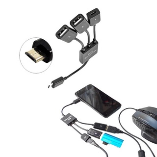 {FCC} Cable concentrador de datos Micro USB de 3/4 puertos/carga de datos OTG/Cable Hub para Tablet Android (4)