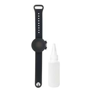 silicona desinfectante de manos pulsera dispensador de jabón de mano pulsera (negro)