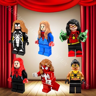 Compatible Con Figuras Lego Marvel Película Spider-Woman Mini Bloques De Construcción Ladrillos Juguete Educación Juguetes Para Niños Regalos De Cumpleaños Gwen MiniFigures Legoing Superheroes