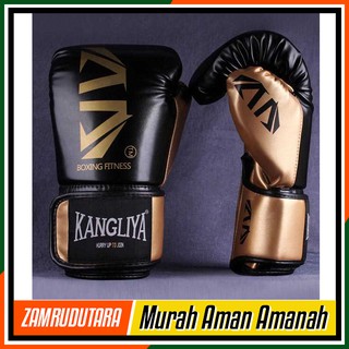 Kangliya guantes de boxeo Muay Thai MMA guantes de boxeo deportes Punch entrenamiento importación negro