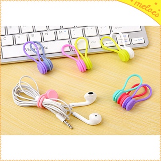 cable magnético enrollador envoltura para auriculares/fecha cable usb, lindo color caramelo suave silicona auriculares cable organizador