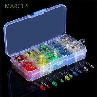 MARCUS con caja La luz emite diodos 5 colores Cuenta de luz Kit de diodos LED 300Pcs / caja 5 mm Lámpara 3 mm Bombilla Ultra brillante Componentes electrónicos