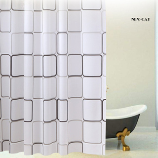 Newcat cortina de ducha impermeable tela PEVA baño casa Hotel baño cortina de baño con ganchos (2)