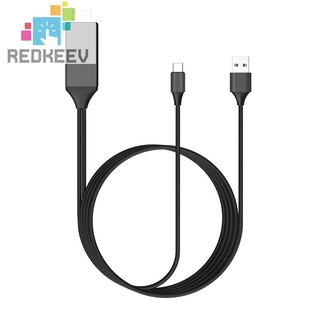 Redkeev L9 USB C a HDMI Compatible con espejo Cable de carga 4K para Smartphone Android