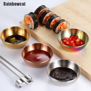 rainbowcat~ plato de salsa bandeja de servir salsa de acero platos de especias platos de especias plato de especias plato
