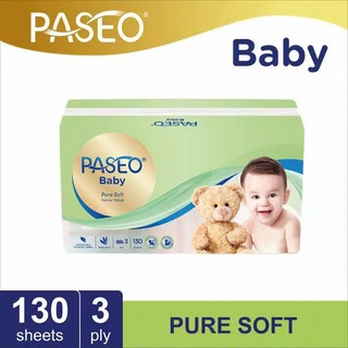 Paseo Baby Tissue Pure Soft Facial Tissue Pack 130 hojas
