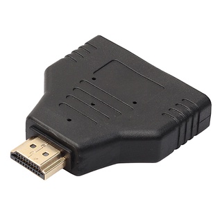 wnsenbem práctico adaptador convertidor de Cable divisor macho compatible con HDMI a 2 hembras 1 en 2 salidas