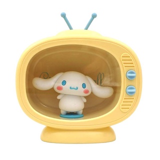 Kawaii Sanrio Accesorios Kitty My Melody Cinnamoroll Lindo Mini TV Modelo Dormitorio Escritorio Luz Nocturna Pequeños Regalos Para Niñas Juguetes (8)