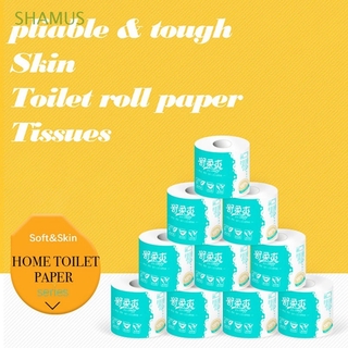 SHAMUS cómodo pañuelos suaves suministros para el hogar papel higiénico de 4 capas rollo de papel de baño cocina 10 rollos/Pack de papel higiénico