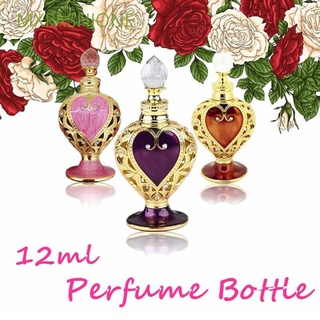 Mxfashione botella De Perfume De Cristal Vintage De Forma De corazón De Cristal Portátil De Forma De corazón reutilizable/Multicolor