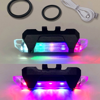 Luz LED Para Bicicleta USB Recargable Impermeable De Colores Arco Iris 3 (1)