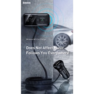 Baseus Transmisor FM Para Coche Bluetooth 5.0 USB Cargador De AUX Llamada Manos Libres Kit Inalámbrico Auto Modulador Reproductor MP3 (8)