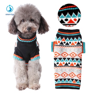 AMAR Fashion Pet Winter Clothes Pet Warm Winter Knitwear Windproof Puppy Costume
