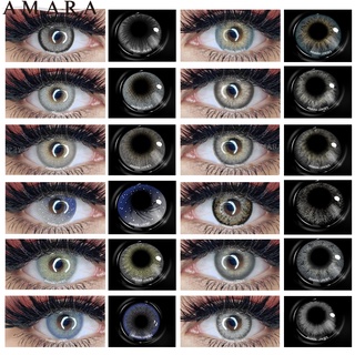amara lentes de contacto coloridos ojos gris 1 par de lentes de decoración de uso anual