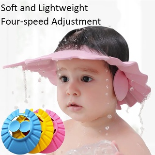bebé ducha gorra ajustable lavado de pelo sombrero para recién nacido bebé protección de la oreja seguro niños niños champú escudo cabeza de baño cubierta kjj6