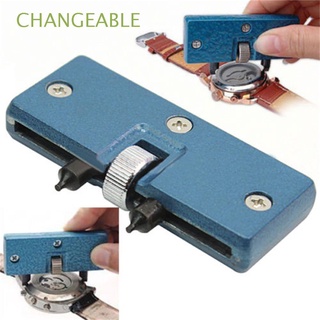 CHANGEABLE Nuevo Reparacion Durable Tornillo Reloj abridor herramienta Ajustable Llave inglesa Cambio de bateria Azul Relojero (1)