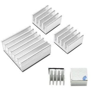 3 Unids/Set De Disipador De Calor De Aluminio Plateado Kit Para Enfriamiento Raspberry Pi hengmaTimeVip