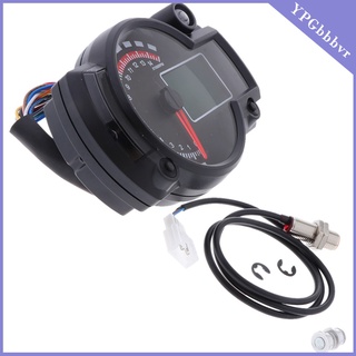 velocímetro de plástico abs moto 12v tacómetro digital odómetro lcd medidor (1)