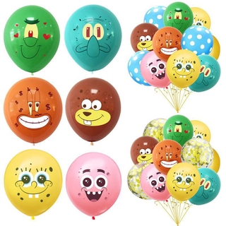 dibujos animados bob esponja látex globos niños fiesta de cumpleaños bebé ducha decoración de dibujos animados lindo