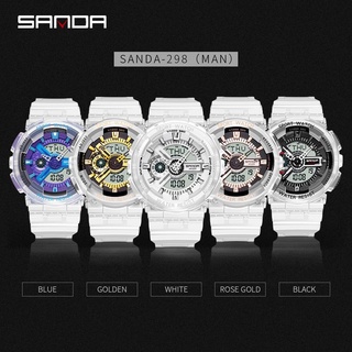 (uhuizsr3456.mx) reloj deportivo impermeable a la moda transparente correa digital pareja reloj hombres