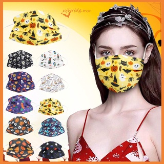 （ujhrtdg.mx）10PCS Halloween Disposable Face Mask Protective Breathable Face Mask Outdoor