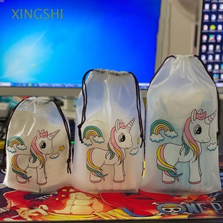 XINGSHI Portátil Bolsa de|Dibujos animados Bolso Organizador de cordón Belleza Baño Estuche de maquillaje Animal arcoíris Lavar artículos de tocador Unicornio
