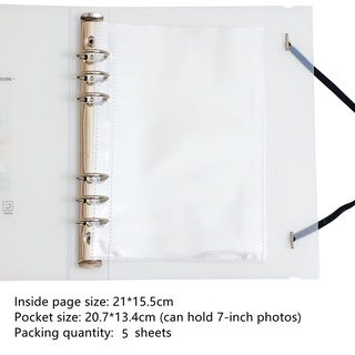 Photocard Binder A5 Deco Pocket 6 Anillos File Seal Pegatina Carpeta (8)