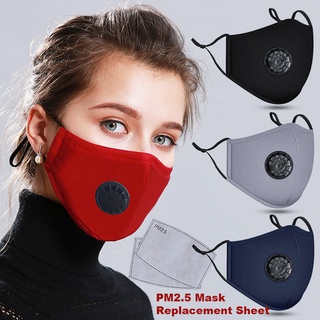 DEMQ-adulto Unisex reutilizable PM2.5 máscara con 2 almohadillas de filtro Anti gripe Virus cara