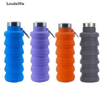 [louislife] 550 ml portátil retráctil plegable deportivo de silicona botella de agua caliente