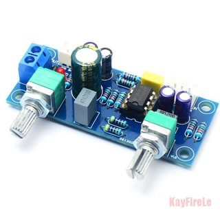 Kayfirele Low Pass filtro Bass Subwoofer Pre-amplificador de la junta de doble potencia NE5532