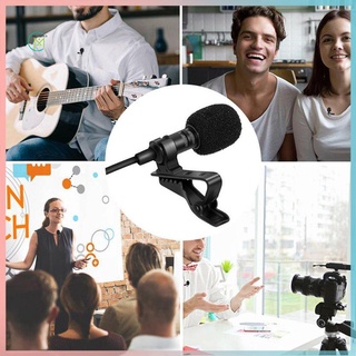 prometion mini micrófono para iphone portátil clip-on micrófono de solapa para smartphone pc portátiles para grabación en vivo