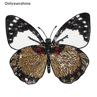 <Onlysunshine> Parche para planchar bordado apliques camisa pantalones costura en agujeros ropa mariposa