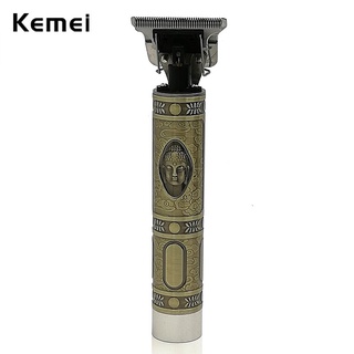 Kemei Buddha Head inalámbrico Trimmer D8 T9 0mm talla Clipper corte de pelo acabado máquina peluquería