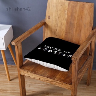 Shishan42 Guangxkk Friends Tv Show divertido impreso negro fundas de almohada de piel de melocotón cuadrado fundas de almohada decoración del hogar (sin interior)