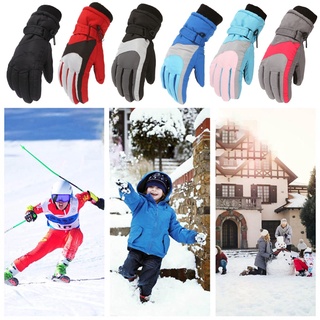 t1rou - guantes de esquí para niños, invierno, gruesos cálidos, para snowboard, impermeables