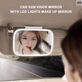 espejo parasol de coche con luces led maquillaje parasol espejo cosmético ajustable espejo de tocador clip en automóvil pantalla táctil espejo de maquillaje (9)