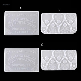 lucky* 2Pcs Ouija- Board Planchette moldes de resina gótico Ouija- juego de mesa llavero colgante de silicona epoxi moldes para hacer joyas