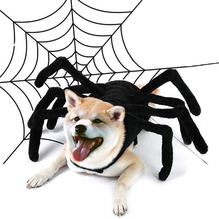 disfraz de halloween perro gato simulación en forma de araña creativa mascota usando traje decorativo accesorios para mascotas (1)