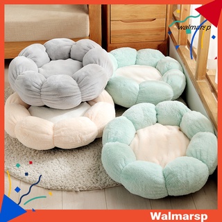 [Wmp] cojín de gato perro redondo flor impermeable lavable mascota cálida dormir felpa cama
