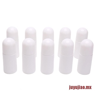 YUJIAO 10pcs 50ML plástico blanco rollo en botellas para aceites esenciales reutilizables fugas