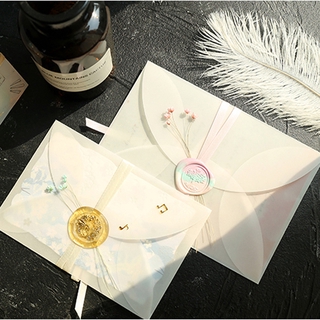 MELISSA Gift Packing Paper Envelopes Invitation Semi-transparent Sulfuric Acid Paper Envelopes Postcard Wedding White For Card Stationary For Letter For DIY (3)