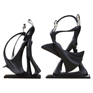 dancing pareja figura de resina con acabado liso base rectangular de resina adorno abstracto amantes figura para accesorios (2)