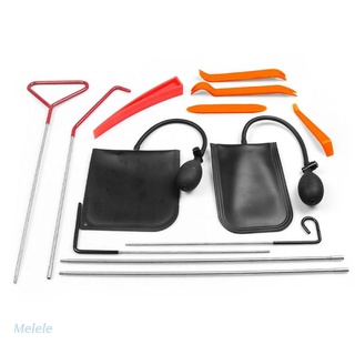 melele 13 piezas kit de herramientas de coche automotriz con cuña de aire de largo alcance grabber multifuncional esencial juego de herramientas de emergencia