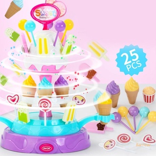 barrow helado juego de alimentos juguete helado conjunto de té postres juego de rol tienda para niños niños